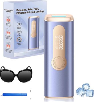 OEM Dispositivo De Depilaci&oacute;n Ipl, 9 Niveles De Intensidad, Larga Duraci&oacute;n, 990.000 Pulsos, Enchufe Europeo, Color Morado