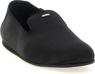 Giuseppe Zanotti Mens Black Viscose Slip-On Loafers