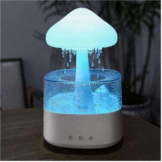 Trade Shop Trade Shop - Humidificador De Lluvia Nube Difusor De Aceite Esencial Aromaterapia Con 7 Luces