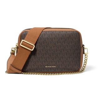 Michael Kors Cross Body Bags, female, Brown, ONE SIZE, Compact Elegance Brown Acorn Shoulder Bag