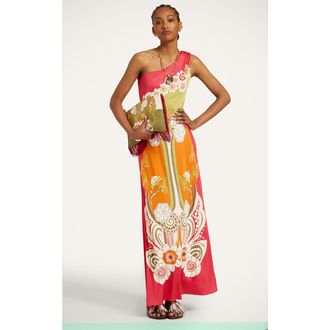 La DoubleJ Clingy Roy Dress in Ambrosia Plac&eacute;e Orange at Nordstrom, Size X-Large