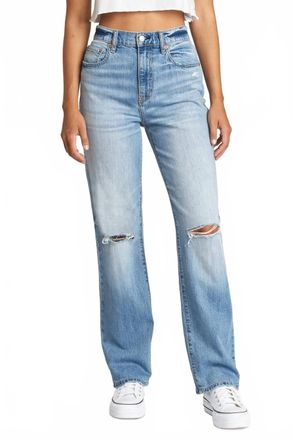 Daze Womens Sundaze High Rise Dad Jean In Blue