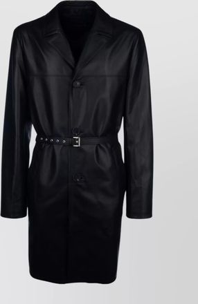 Prada leather jackets with belted waist