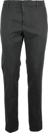 Dondup Grey Gaubert Pleated Cotton-Blend Trousers