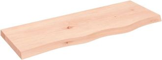 vidaXL Vidaxl - Estante De Pared Madera Maciza Roble Sin Tratar 80x30x(2-4) Cm