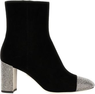 Rene Caovilla Black Bonnie Ankle Boots
