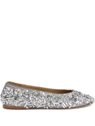 Paco Rabanne Ballerine con paillettes - Argento