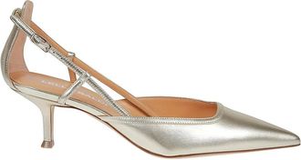 Lella Baldi Pumps, female, Gray, Size: 10 US Platinum Decollete Heel 5 cm