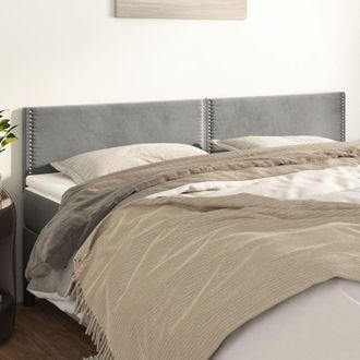 vidaXL Cabeceros 2 Unidades De Terciopelo Gris Claro 100x5x78/88 Cm Vidaxl
