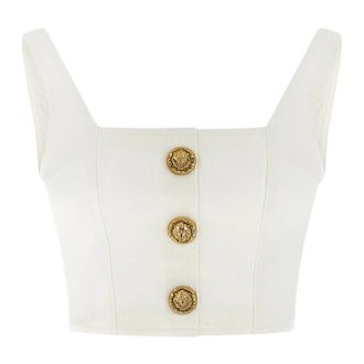 Balmain Mujer, Camisetas, Blanco, Talla: XS