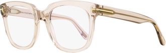 Tom Ford Womens Blue Block Eyeglasses TF5537B 072 Transparent Rose 52mm
