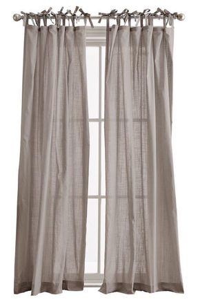Peri Home Set of 2 Sheer Cotton Window Panels in Beige at Nordstrom, Size 50X108