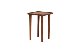 Chehoma Mesa auxiliar de madera marr&oacute;n