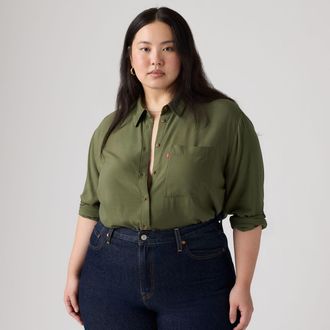 Levi's Darlene Shirt (Plus Size) - Womens - 1X - Green