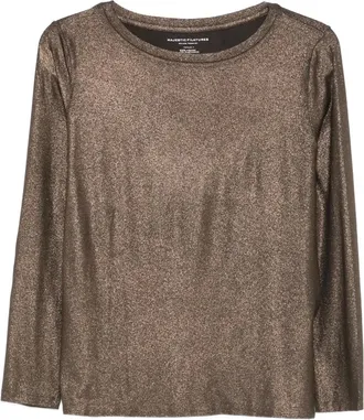 Majestic Filatures Top a maniche lunghe - Marrone