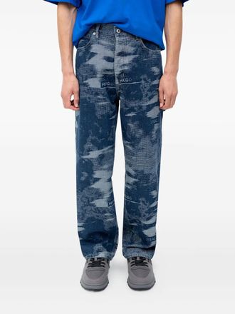 HUGO BOSS patterned jeans - Blue