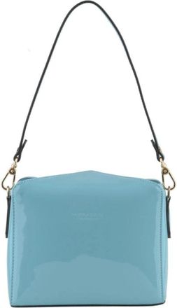 Pourchet Cassetta - Dames - Schoudertassen - Blauw - ONE Size - Leer - Tassen