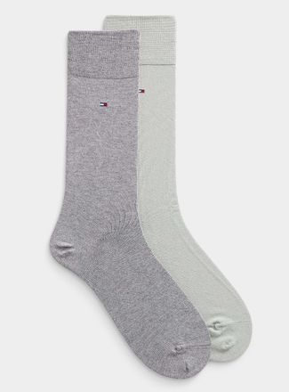 Tommy Hilfiger Mens Minimalist solid dress socks 2-pack