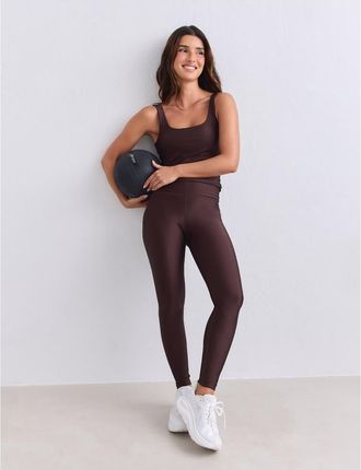 Aim'n collant effetto shimmer color cioccolato-Marrone