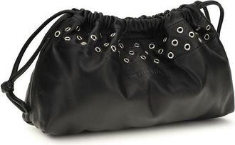 Pierre Hardy Womens Metal-Eyelet Calfskin Clutch Black Calf Leather Bos