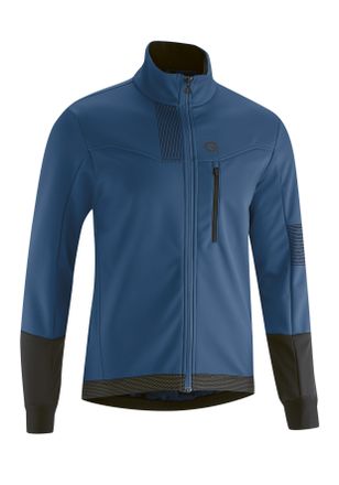 Gonso Fahrradjacke GONSO Valaff, Herren, Gr. 3XL, blau (dunkelblau), 100% Polyester, Jacken Fahrradjacke, Herren Softshell-Jacke, Windjacke atmungsaktiv und