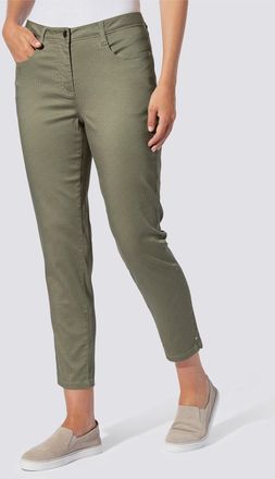 Casual Looks 5-Pocket-Hose CASUAL LOOKS, Damen, Gr. 36, Normalgr&ouml;ssen, khaki, bedruckt, 98% Baumwolle, 2% Elasthan, Hosen 5-Pocket-Hose