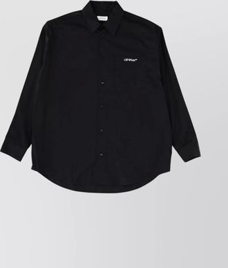 Off-white relaxed-fit cotton shirt