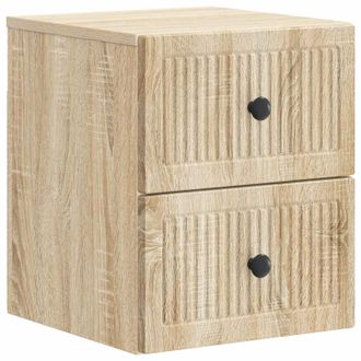 vidaXL Mesita De Noche De Pared Roble Sonoma 33 X 34,5 X 40 Cm Vidaxl