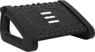 HOMCOM Non-Slip Foot Rest Under Desk Office Footrest With Adjustable Height | TJ Hughes