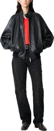 STUDIO NICHOLSON Sheepskin Leather Jacket - Black