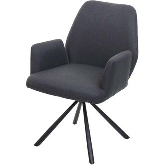 Hhg Hhg - Silla De Comedor 938, Silla De Cocina Sill&oacute;n Silla, Giratoria Auto Posici&oacute;n Tela/textil Acero, Gris Oscuro