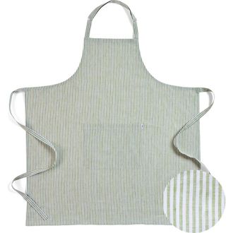 Solino Home Linen Full Midi Apron, 38 x 36 Inch in Avocado And White at Nordstrom, Size Medium
