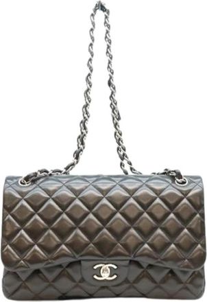 Chanel Pre-owned Vintage Schoudertas - Dames - Vintage Schoudertas - Grijs - ONE Size - Leer - Vintage