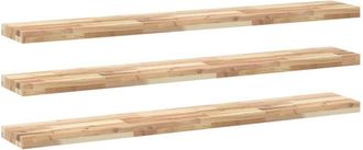 vidaXL Floating Shelves 3 pcs 160x20x4 cm Untreated Solid Wood Acacia vidaXL