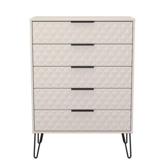 Lewis's Harlequin 5 Drawer Chest in Kashmir Matt - Ready Assembled - Lewiss Home | TJ Hughes