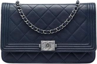 Chanel Pre-owned Boy Wallet on Chain - - Pre-owned - Donna - Blu - ONE SIZE