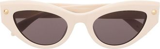 Alexander McQueen Eyewear cat-eye frame sunglasses - women - Acetate - One Size - White