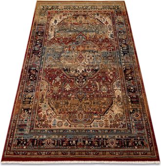 RugsX Rugsx - Alfombra Keshan Franjas, Ornamento Oriental 7518/53528 Beige / Azul Oscuro Beige 300x380 Cm