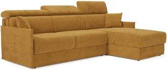 Divani.Store Sof&aacute; esquinero convertible impermeable 232 cm izquierdo amarillo