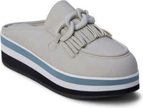 Matisse Footwear Maren Platform Loafer Mule in Lt Grey Synthetic at Nordstrom Rack, Size 10