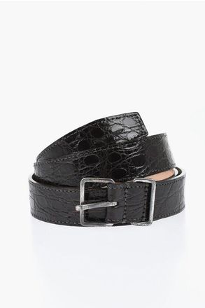 Dsquared2 Crocodile Effect Leather Belt 30mm size 105