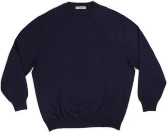 La Fileria Rondgebreide trui - Heren - Ronde hals truien - Blauw - 4XL - Polyester - Truien & Vesten