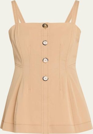 Veronica Beard Kariselle Sleeveless Square-Neck Top