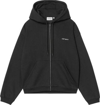 Carhartt Work in Progress Hooded Ebbert Jacket - Heren - Vesten met rits - Zwart - M - Katoen - Hoodies & sweatvesten