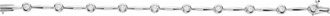 Diamond2Deal 14k White Gold 1 CTW Lab-Grown Diamond Line Bracelet 7.5