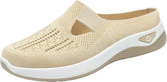 Generic Slip On Trainers Women Wide Fit Ladies Woven Breathable Walking Running Shoes Comfortable Arch Support Soft Sole Athletic Tennis Sneakers Non Slip Low