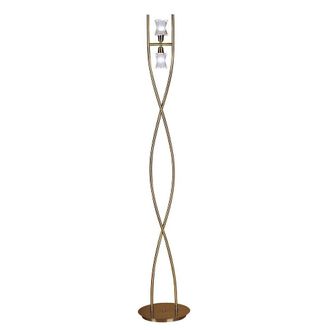 Netlighting Alaska Floor Light G9 2 Light G9 Antique Brass NOT LEDCFL Compatible in Gold