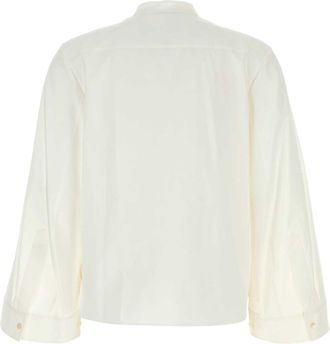 Tory Burch Womens White Stretch Poplin Shirt Exterior: Cotton Elastane T-Shirt T-shirts And Polos