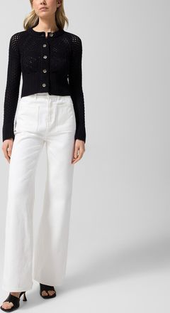 Smythe Womens Dove white wide-leg jean