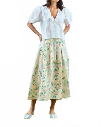 Hunter Bell Alexis Midi Skirt In Garden Rose Peony